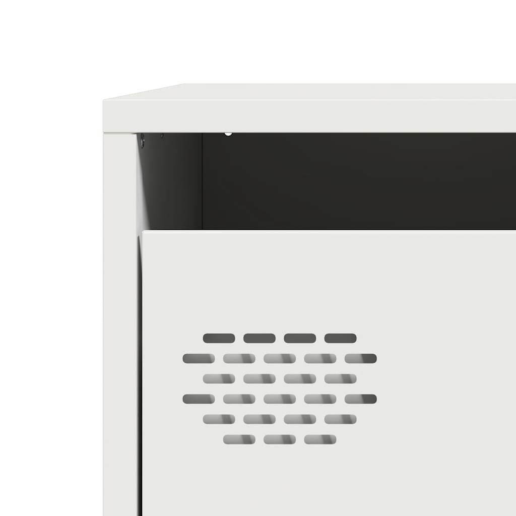 Credenza Bianca 39x35x103,5 cm in Acciaio - homemem39