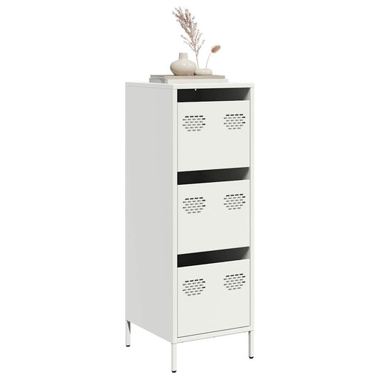 Credenza Bianca 39x35x103,5 cm in Acciaio - homemem39