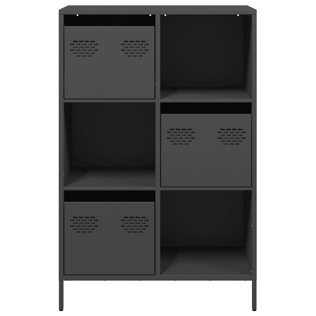 Credenza Nera 68x39x103,5 cm in Acciaio - homemem39