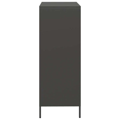 Credenza Nera 68x39x103,5 cm in Acciaio - homemem39