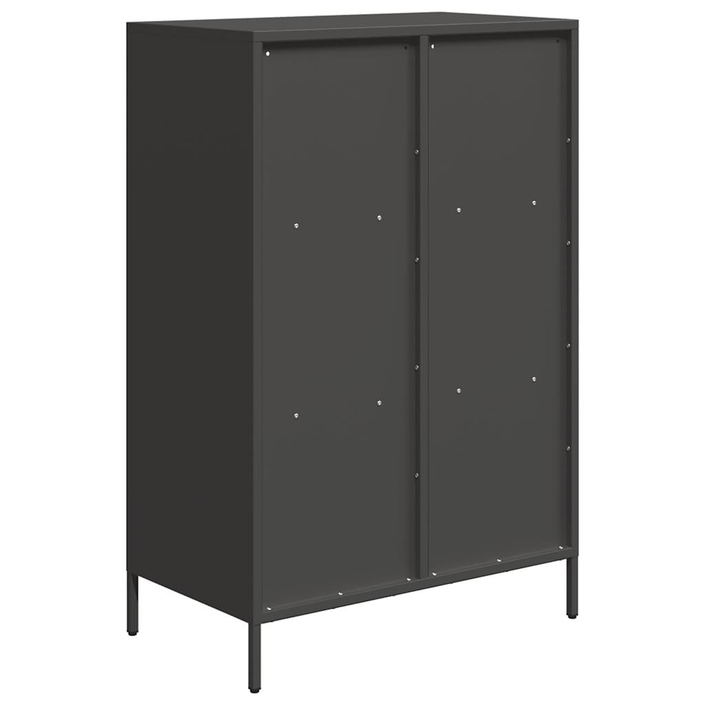 Credenza Nera 68x39x103,5 cm in Acciaio - homemem39