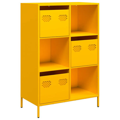 Credenza Giallo Senape 68x39x103,5 cm in Acciaio - homemem39