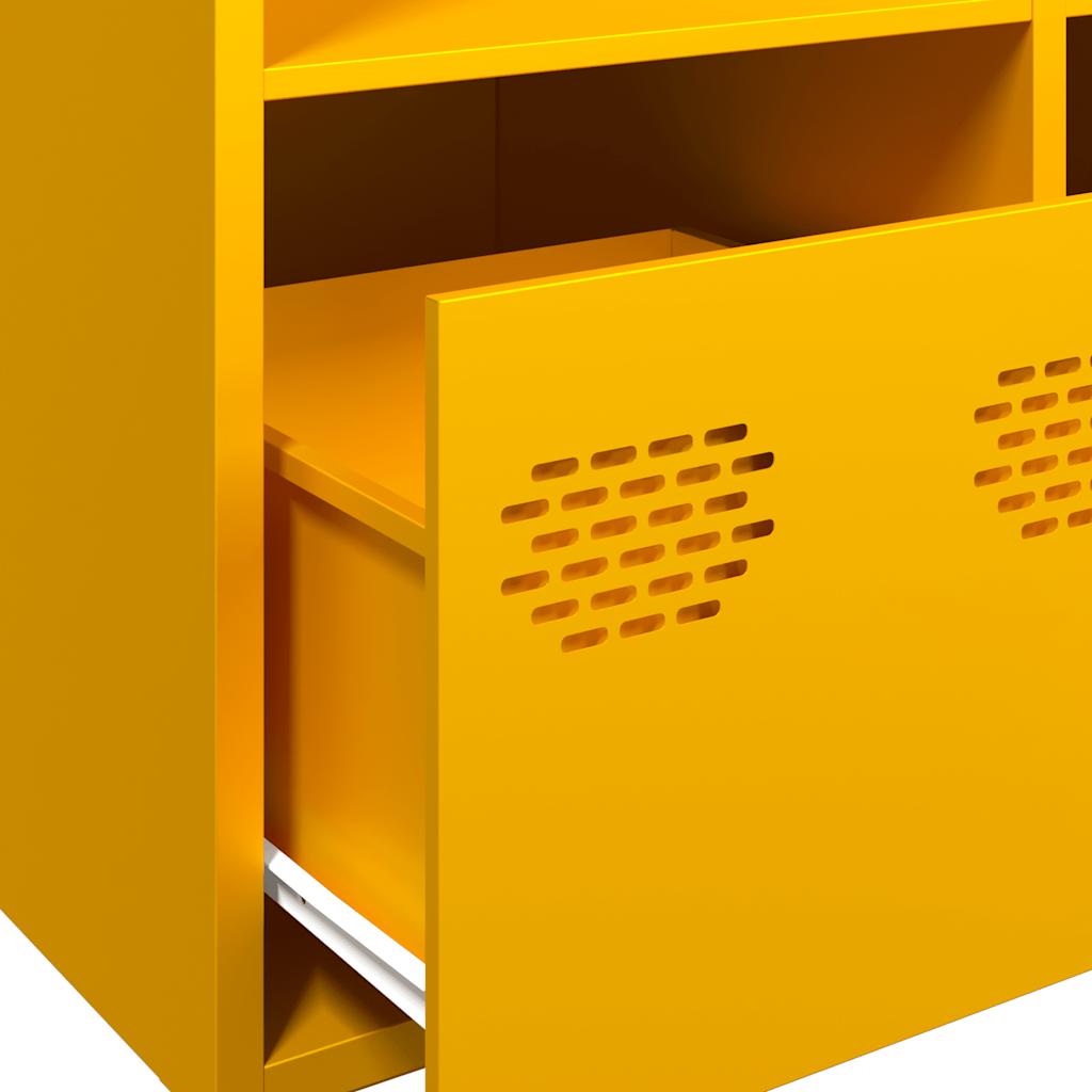 Credenza Giallo Senape 68x39x103,5 cm in Acciaio - homemem39