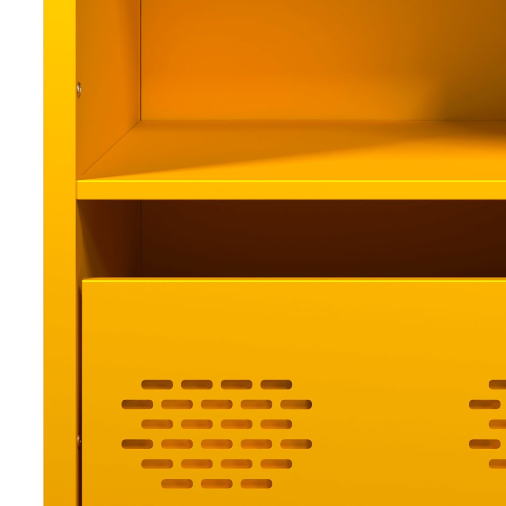 Credenza Giallo Senape 68x39x103,5 cm in Acciaio - homemem39