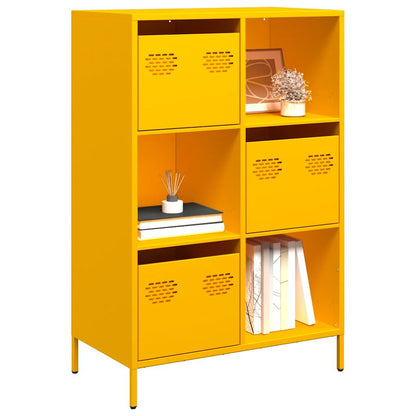 Credenza Giallo Senape 68x39x103,5 cm in Acciaio - homemem39