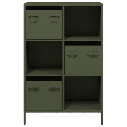 Credenza Verde Oliva 68x39x103,5 cm in Acciaio - homemem39