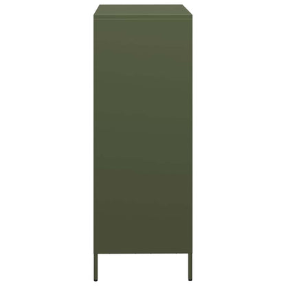 Credenza Verde Oliva 68x39x103,5 cm in Acciaio - homemem39