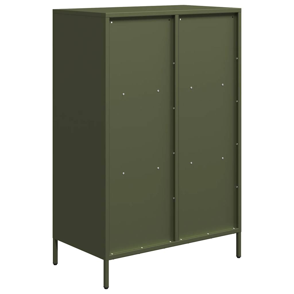 Credenza Verde Oliva 68x39x103,5 cm in Acciaio - homemem39