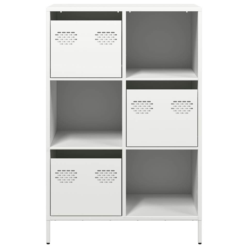 Credenza Bianca 68x39x103,5 cm in Acciaio - homemem39