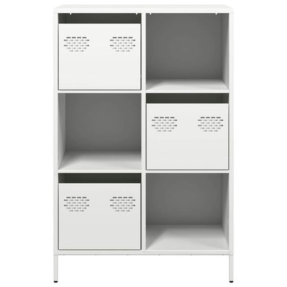 Credenza Bianca 68x39x103,5 cm in Acciaio - homemem39