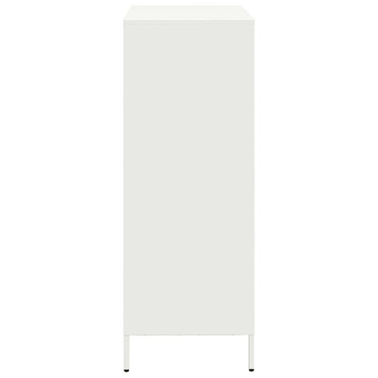 Credenza Bianca 68x39x103,5 cm in Acciaio - homemem39