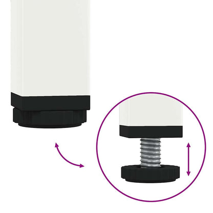 Credenza Bianca 68x39x103,5 cm in Acciaio - homemem39