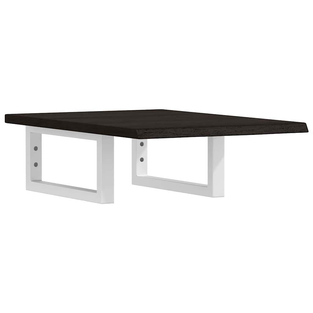 Ripiano a Parete per Lavabo in Acciaio e Massello di Rovere | homemem39