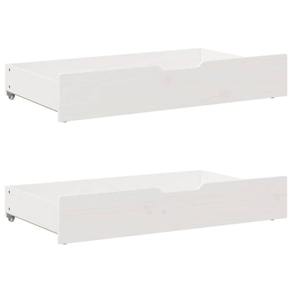 Letto senza Materasso Bianco 90x190 cm in Legno Massello Pino