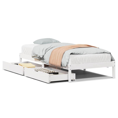 Letto senza Materasso Bianco 90x200 cm Legno Massello di Pino - homemem39