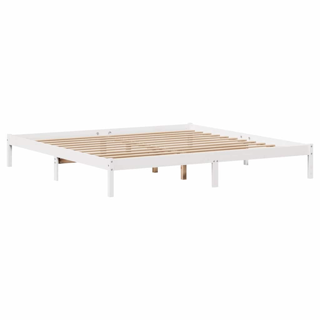 Letto senza Materasso Bianco 180x200 cm Legno Massello di Pino - homemem39