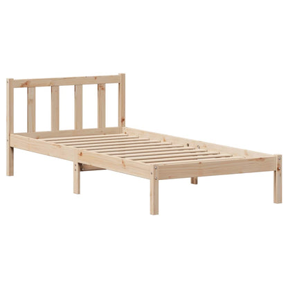 Letto senza Materasso 90x200 cm in Legno Massello di Pino