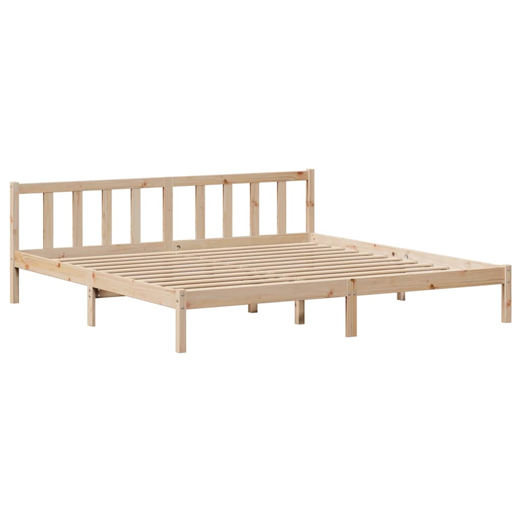 Letto senza Materasso 200x200 cm in Legno Massello di Pino