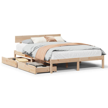 Letto senza Materasso 120x190 cm in Legno Massello di Pino