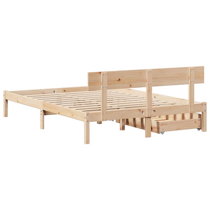 Letto senza Materasso 120x190 cm in Legno Massello di Pino