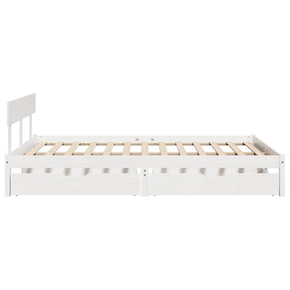 Letto senza Materasso Bianco 120x200 cm Legno Massello di Pino | homemem39