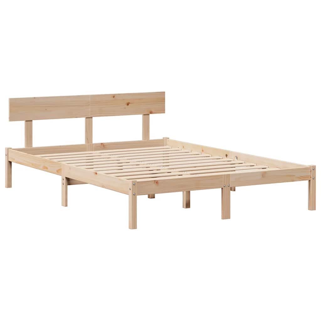 Letto senza Materasso 150x200 cm in Legno Massello di Pino