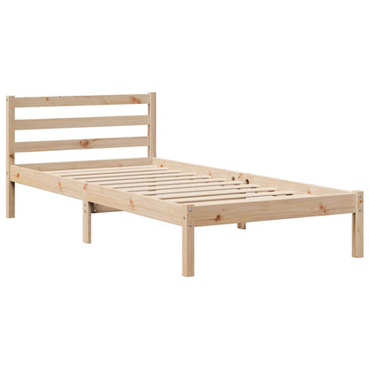 Letto senza Materasso 90x200 cm in Legno Massello di Pino