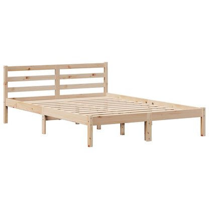 Letto senza Materasso 140x200 cm in Legno Massello di Pino