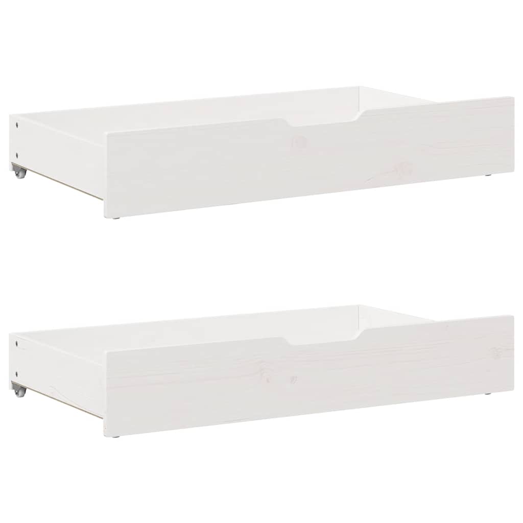 Giroletto senza Materasso Bianco 200x200 cm Legno Massello Pino | homemem39
