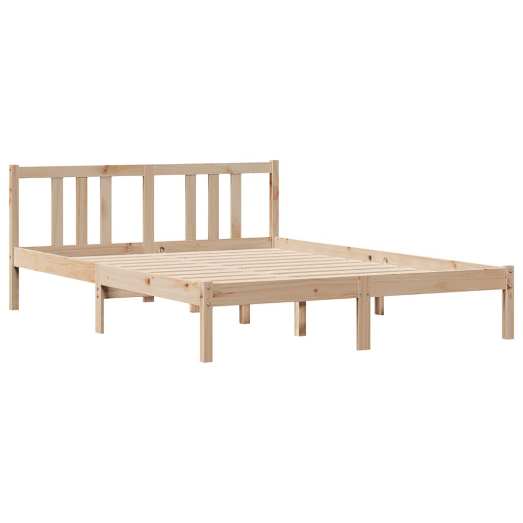 Letto senza Materasso 135x190 cm in Legno Massello di Pino