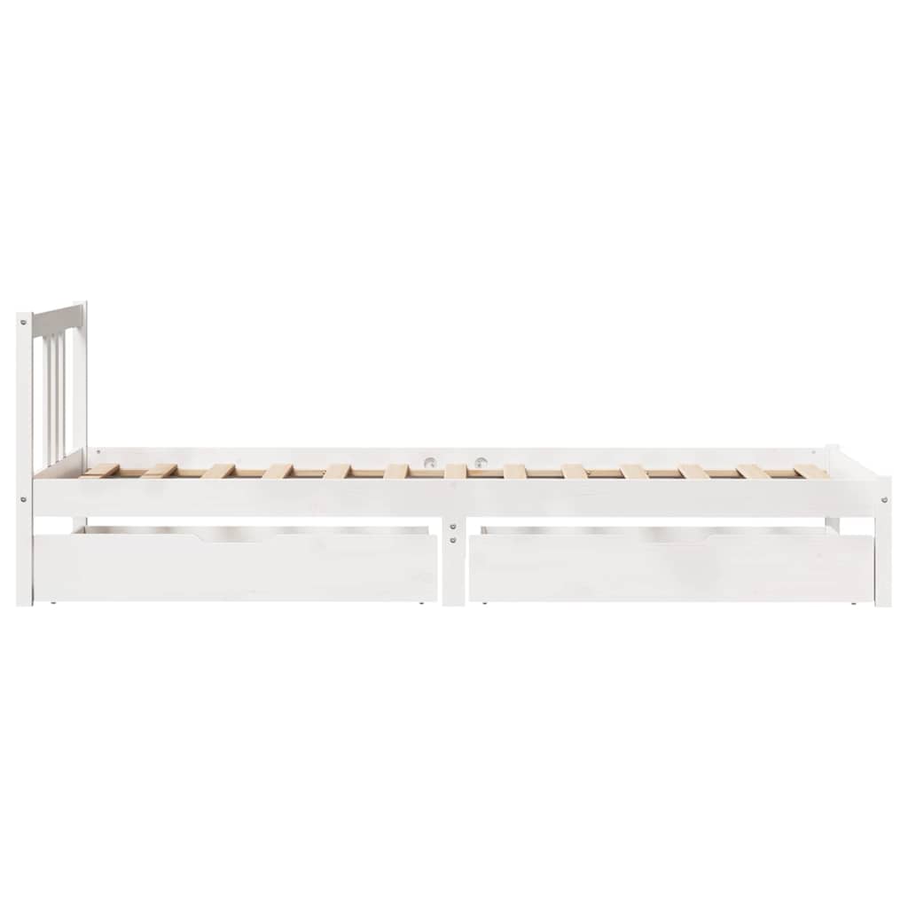 Letto senza Materasso Bianco 90x200 cm Legno Massello di Pino - homemem39