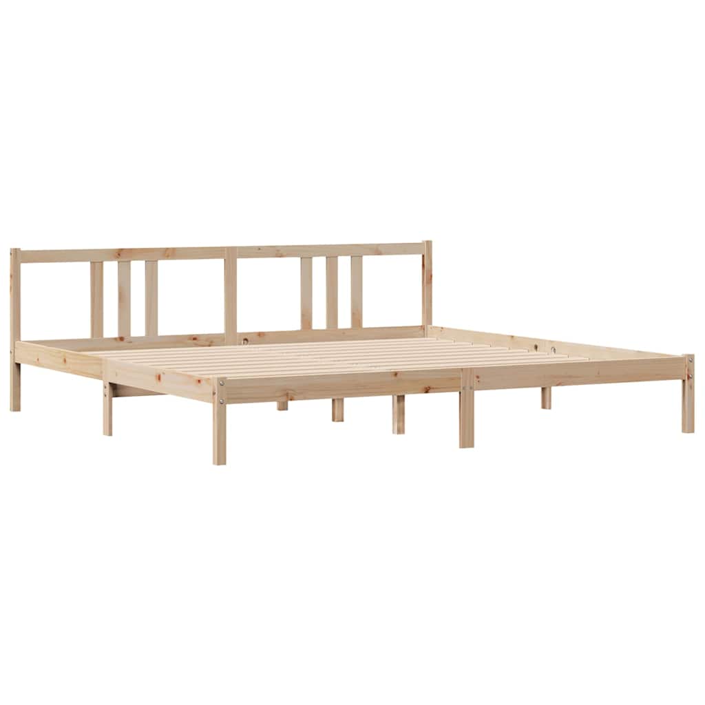 Letto senza Materasso 200x200 cm in Legno Massello di Pino