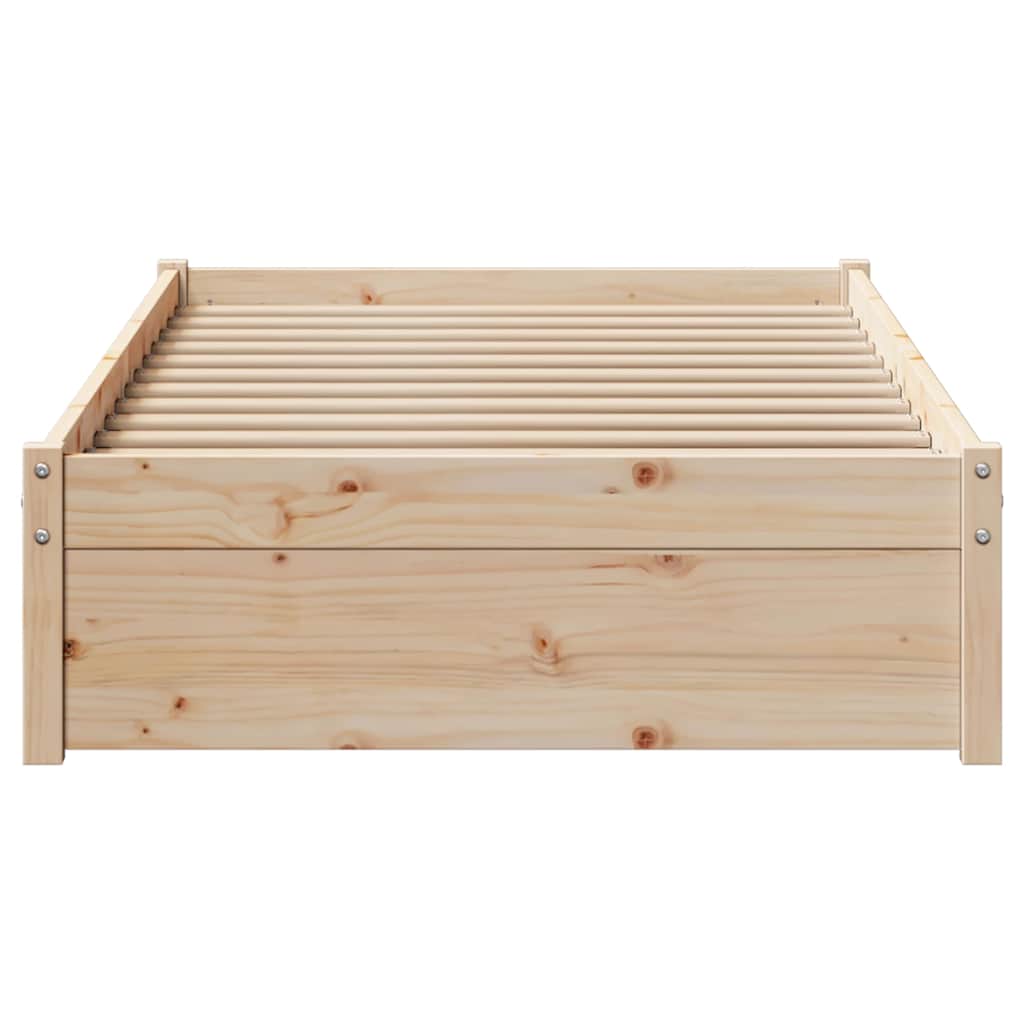 Letto senza Materasso 75x190 cm in Legno Massello Pino | homemem39