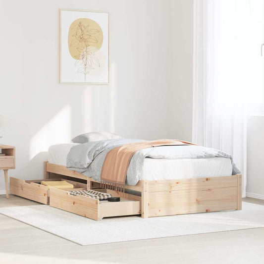 Letto senza Materasso 75x190 cm in Legno Massello Pino | homemem39