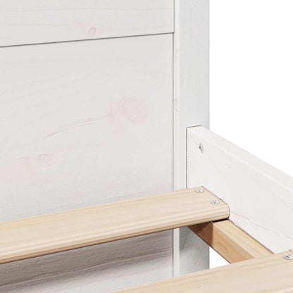 Letto senza Materasso Bianco 140x190 cm Legno Massello di Pino | homemem39