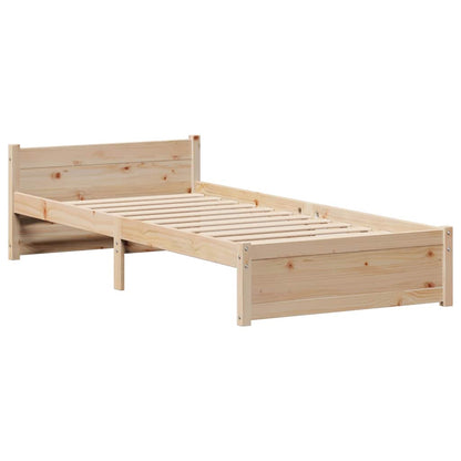 Letto senza Materasso 90x200 cm in Legno Massello di Pino