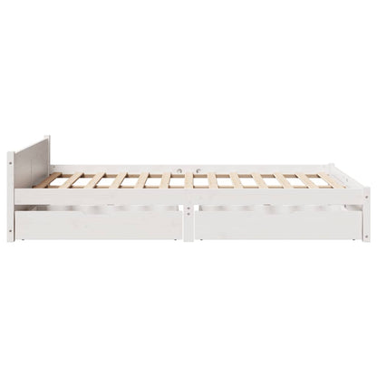 Letto senza Materasso Bianco 120x200 cm Legno Massello di Pino | homemem39