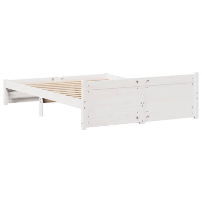 Letto senza Materasso Bianco 120x200 cm Legno Massello di Pino | homemem39