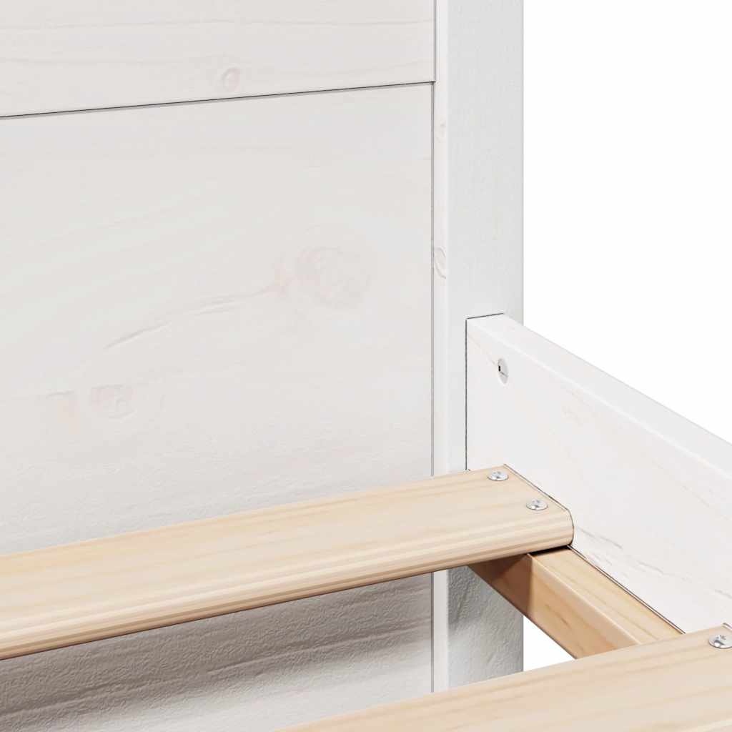 Letto senza Materasso Bianco 120x200 cm Legno Massello di Pino | homemem39