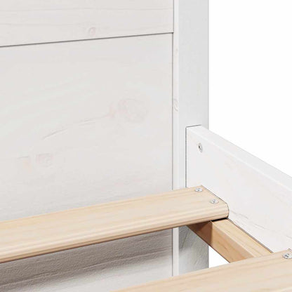 Letto senza Materasso Bianco 120x200 cm Legno Massello di Pino | homemem39