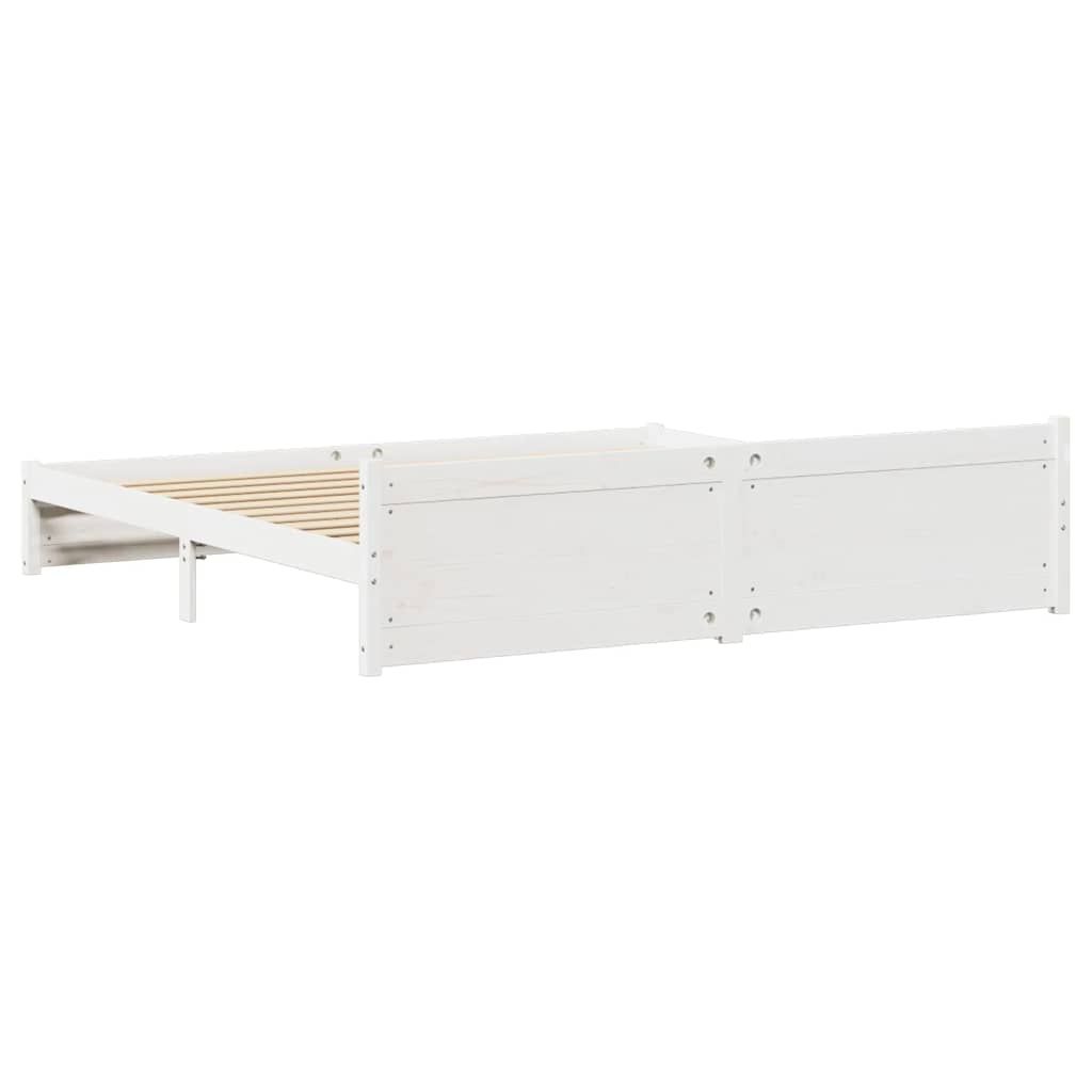 Letto senza Materasso Bianco 180x200 cm Legno Massello di Pino - homemem39