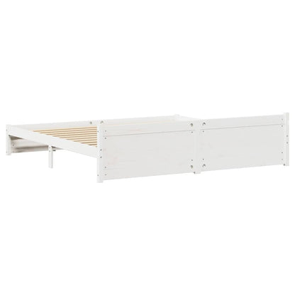 Letto senza Materasso Bianco 180x200 cm Legno Massello di Pino - homemem39