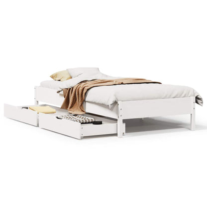 Letto senza Materasso Bianco 90x200 cm Legno Massello di Pino | homemem39