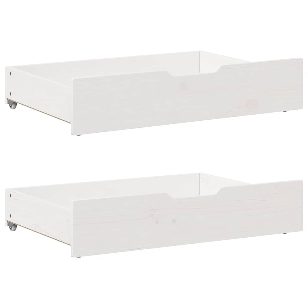 Letto senza Materasso Bianco 140x190 cm Legno Massello di Pino | homemem39