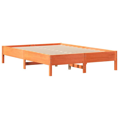 Letto senza Materasso Marrone Cera 135x190 cm in Legno di Pino | homemem39