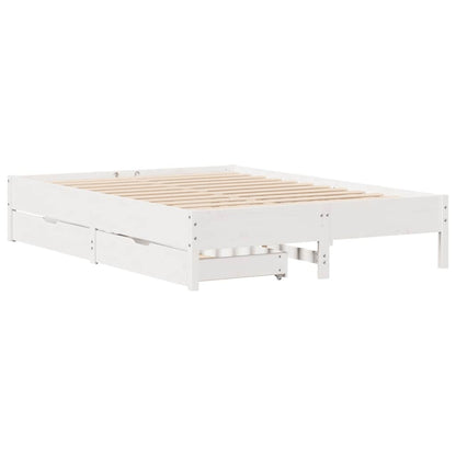 Letto senza Materasso Bianco 120x190 cm Legno Massello di Pino | homemem39