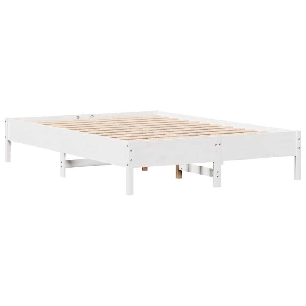 Letto senza Materasso Bianco 120x190 cm Legno Massello di Pino | homemem39