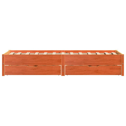 Letto senza Materasso Marrone Cera 90x190 cm in Legno di Pino | homemem39