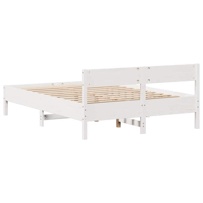 Letto senza Materasso Bianco 140x200 cm Legno Massello di Pino | homemem39