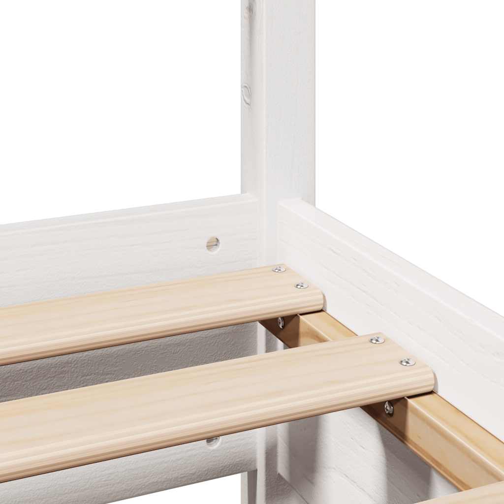 Letto senza Materasso Bianco 140x200 cm Legno Massello di Pino | homemem39